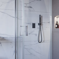 Box doccia angolare trasparente 195 6mm matias, misura 80x90