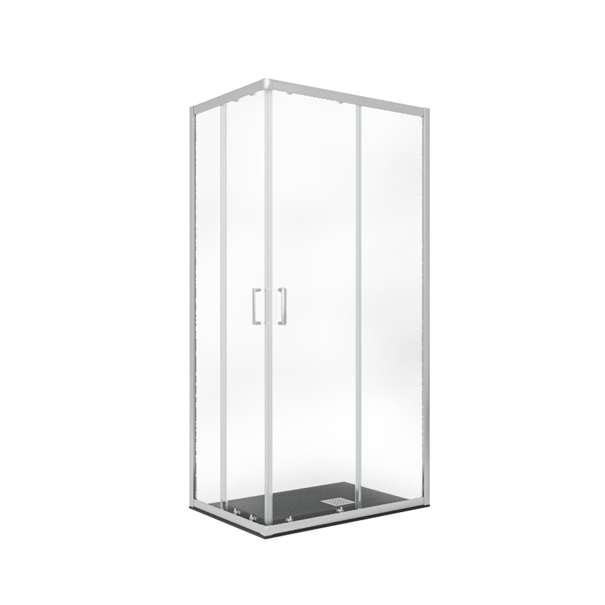 Box doccia angolare trasparente 195 6mm matias, misura 70x80