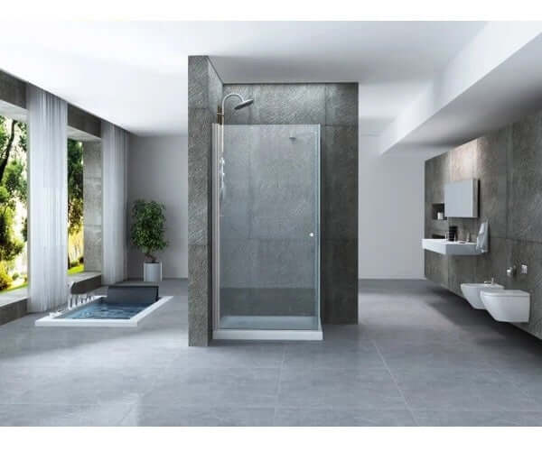 Box Doccia 8mm Anta Battente Totale e Lato Fisso - Venus - 100x60 - Ingresso Lato Corto