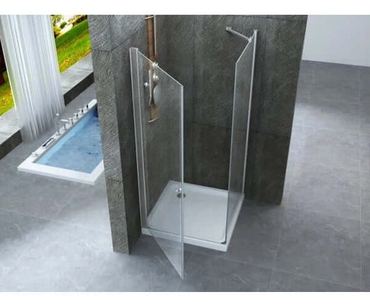 Box Doccia 8mm Anta Battente Totale e Lato Fisso - Venus - 70x70