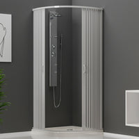 Box doccia apertura centrale curvo 80x80 90x90, misura 80x80