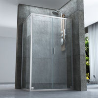 Box doccia due lati apertura saloon dentro fuori 6mm h190 kim, misura 70x100