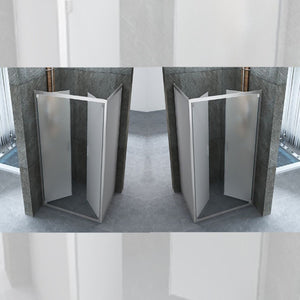 Box doccia apertura saloon cristallo opaco 6mm kim, misura 75x110