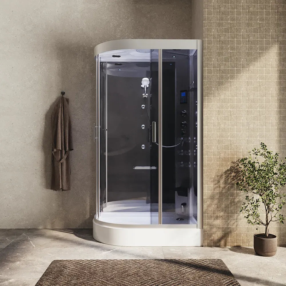 Cabina doccia completa 120x80 cm destra sauna bagno turco e ozonoterapia | Folegandros