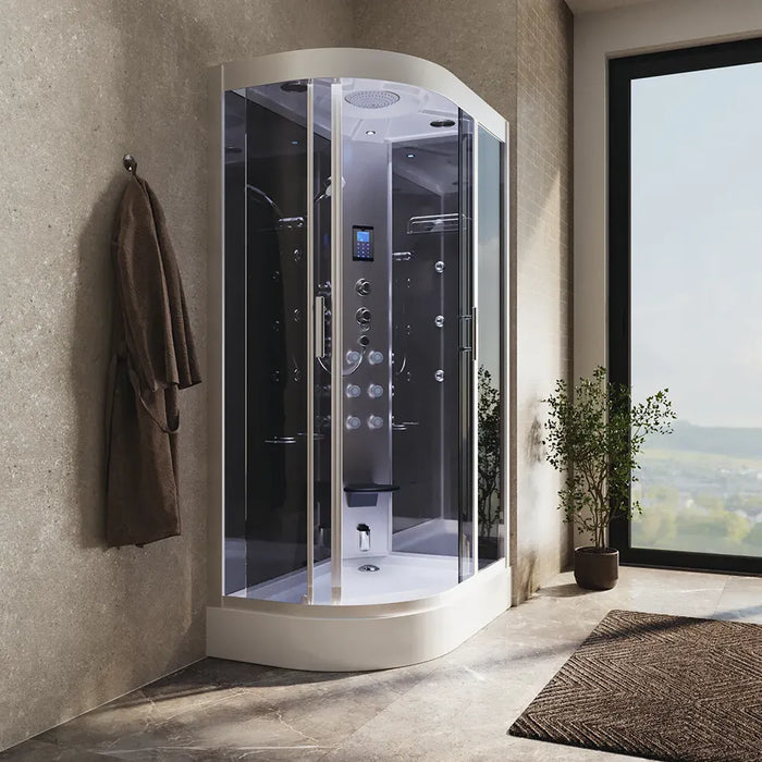 Cabina doccia completa 120x80 cm destra sauna bagno turco e ozonoterapia | Folegandros