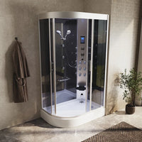 Cabina doccia completa 120x80 cm destra sauna bagno turco e ozonoterapia | Folegandros