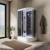Cabina doccia completa 120x80 cm sinistro sauna bagno turco e ozonoterapia | Folegandros