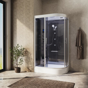Cabina doccia completa 120x80 cm sinistro sauna bagno turco e ozonoterapia | Folegandros