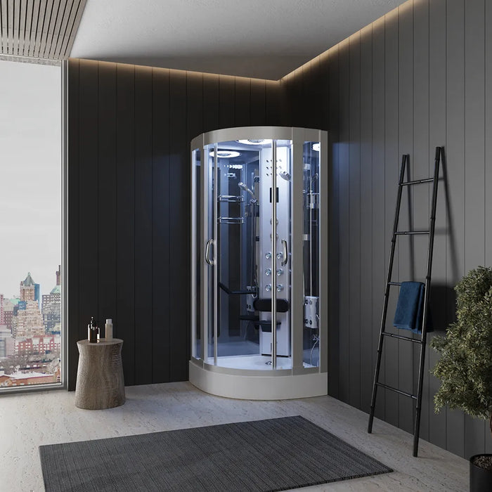 Doccia idromassaggio 80x80 cm sauna bagno turco e ozonoterapia | Maui