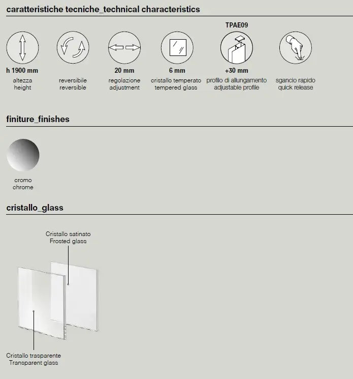 Box Doccia ECO 6mm Porte Scorrevoli H190 - 75x90