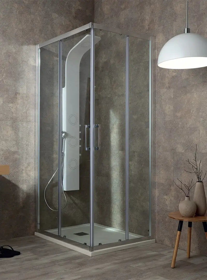 Box Doccia EASYFLEX 6mm Porte Scorrevoli Anticalcare H200 - 79x79