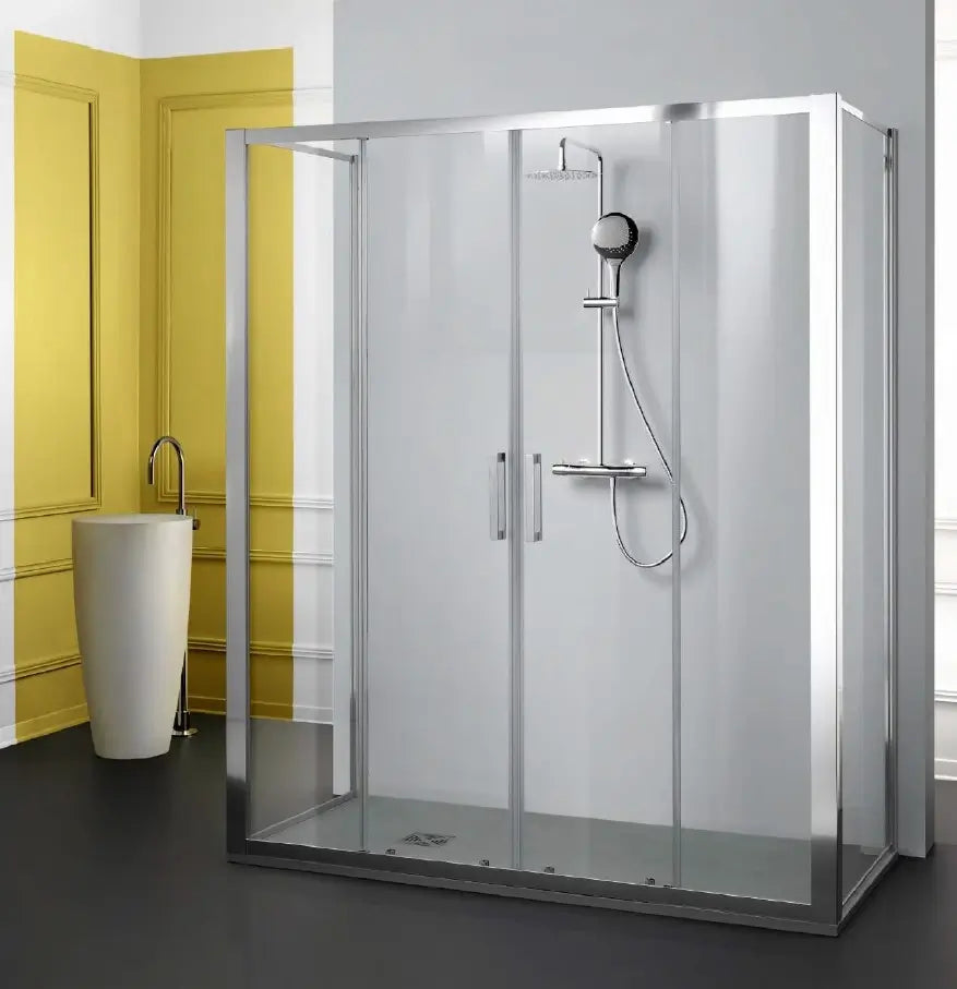 Box Doccia Cristallo Satinato Anticalcare Apertura Centrale H200 - 90x170