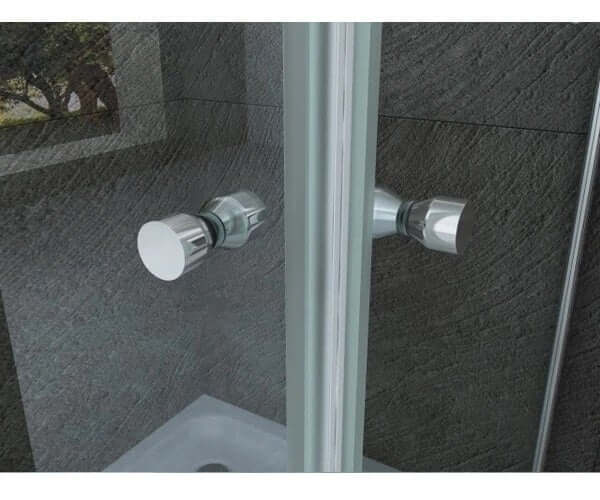 Box Doccia 8mm Anta Battente Totale e Lato Fisso - Venus - 70x60 - Ingresso Lato Corto