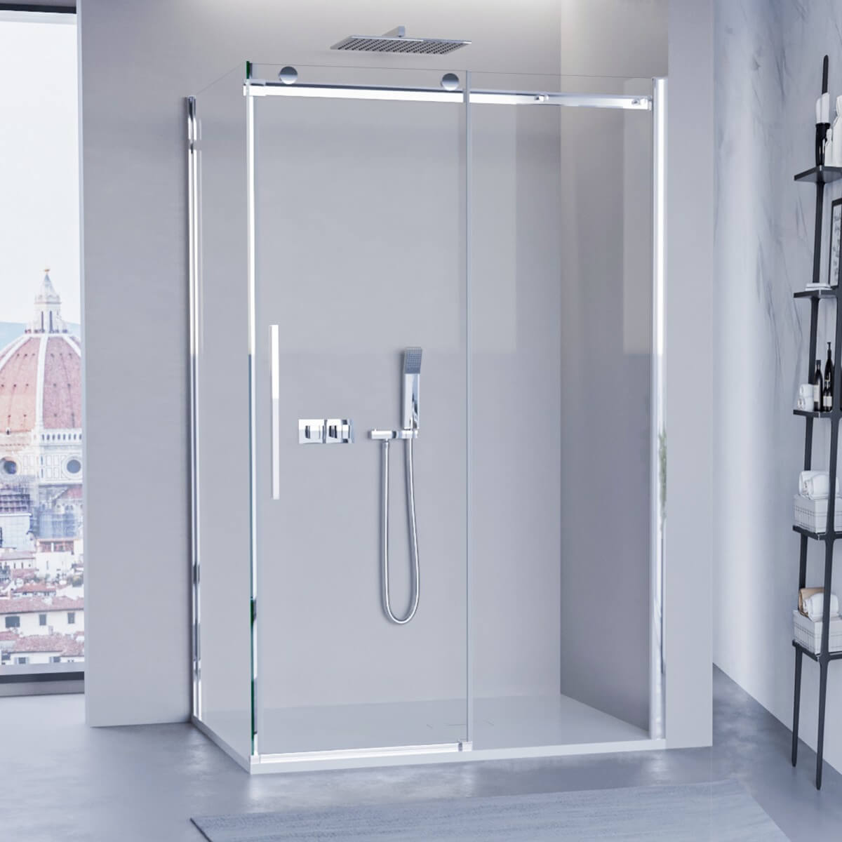 Box Doccia Cristallo 8mm Anticalcare Porta Scorrevole - E4.0 - 70x100