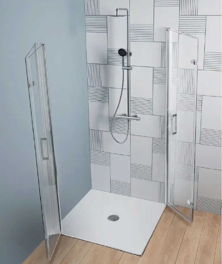 Box Doccia Anticalcare 6mm Due Lati A Libro Apertura Interna Esterna - 70x100