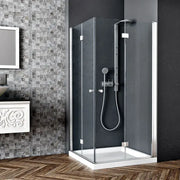 Box Doccia H190 Doppia Anta a Libro Frameless Trasparente 6mm - 88x88