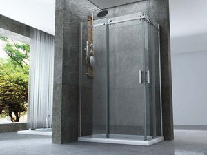 Box Doccia Cristallo 8mm Trasparente Doppio Scorrevole H195cm - Scorpius - 110x120