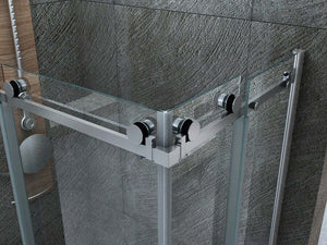 Box Doccia Cristallo 8mm Trasparente Doppio Scorrevole H195cm - Scorpius - 110x120