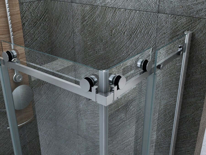 Box Doccia Cristallo 8mm Trasparente Doppio Scorrevole H195cm - Scorpius - 110x120