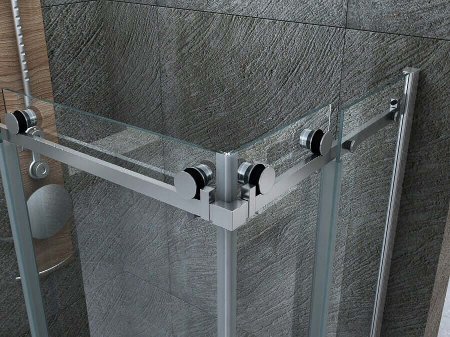 Box Doccia Cristallo 8mm Trasparente Doppio Scorrevole H195cm - Scorpius - 110x120