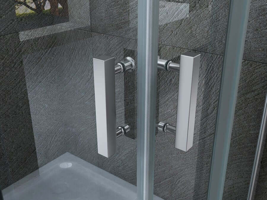 Box Doccia Cristallo 8mm Trasparente Doppio Scorrevole H195cm - Scorpius - 90x100