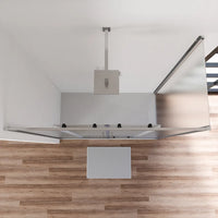 Box doccia angolare 90x180 cm vetro 6mm opaco apertura 2 ante scorrevoli | Favignana