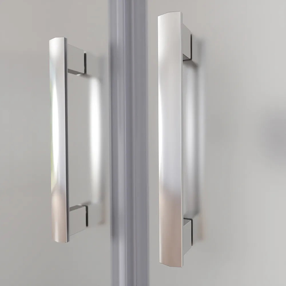 Box doccia angolare 90x180 cm vetro 6mm opaco apertura 2 ante scorrevoli | Favignana