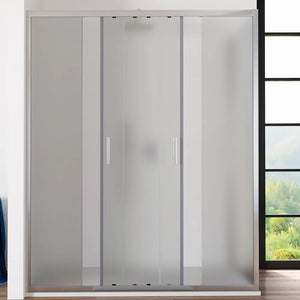 Box doccia angolare 90x190 cm vetro 6mm opaco apertura 2 ante scorrevoli | Favignana