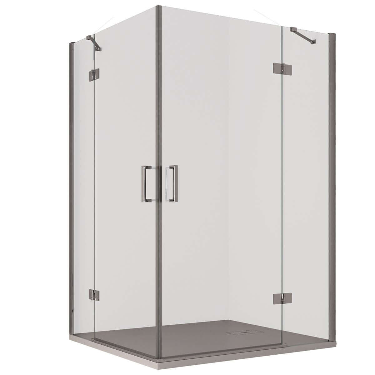 Box Doccia Doppia Battente Cristallo Anticalcare Trasparente 8mm H195 - 80x110