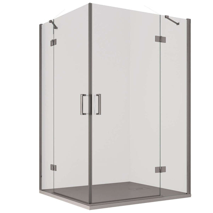 Box Doccia Doppia Battente Cristallo Anticalcare Trasparente 8mm H195 - 80x90