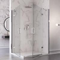 Box Doccia Doppia Battente Cristallo Anticalcare Trasparente 8mm H195 - 140x140