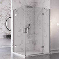 Box Doccia Doppia Battente Cristallo Anticalcare Trasparente 8mm H195 - 90x90