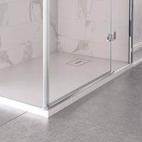 Box Doccia Doppia Battente Cristallo Anticalcare Trasparente 8mm H195 - 90x120