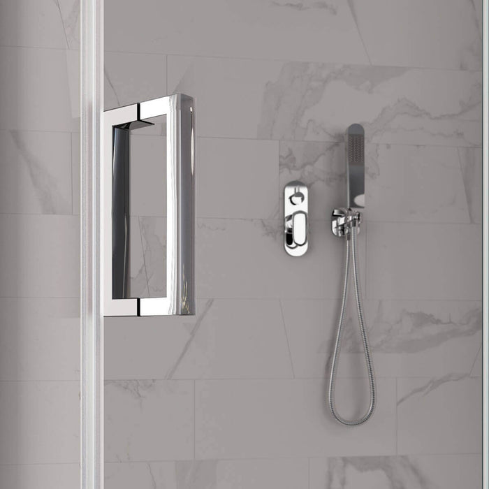 Box Doccia Doppia Battente Cristallo Anticalcare Trasparente 8mm H195 - 80x120