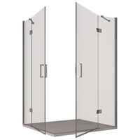 Box Doccia Doppia Battente Cristallo Anticalcare Trasparente 8mm H195 - 90x140