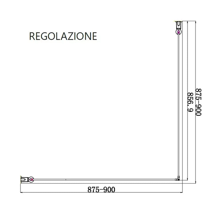 Box Doccia H190 Doppia Battente Totale Interno Esterno - 60x60