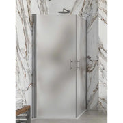 Box Doccia Satinato H200 Doppia Battente Totale Apertura Interna Esterna - 75x75
