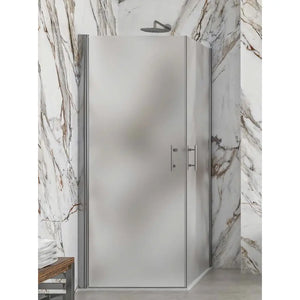 Box Doccia Satinato H200 Doppia Battente Totale Apertura Interna Esterna - 70x75