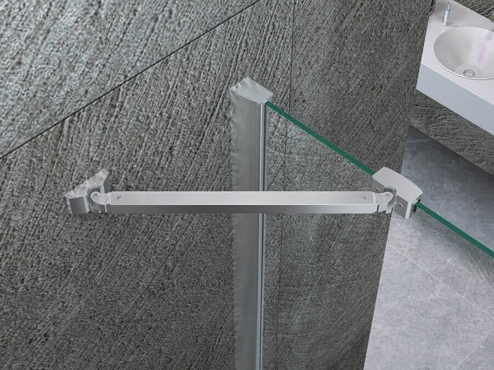 Box Doccia H195 Doppia Anta Battente Cristallo 8mm Trasparente - Taurus - 80x80