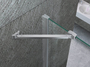 Box Doccia H195 Doppia Anta Battente Cristallo 8mm Trasparente - Taurus - 90x90