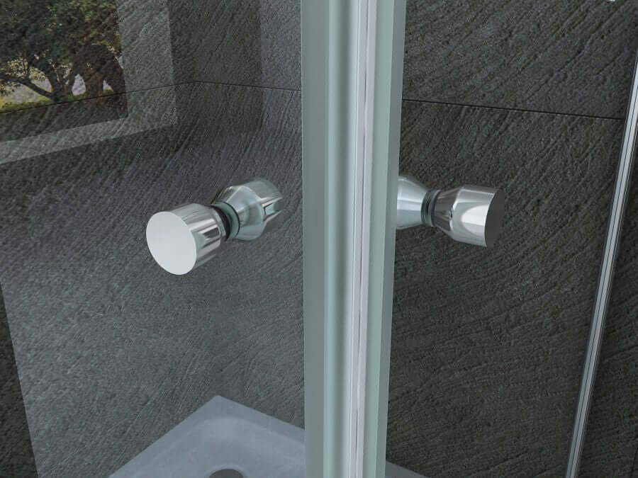 Box Doccia H195 Doppia Anta Battente Cristallo 8mm Trasparente - Taurus - 70x100