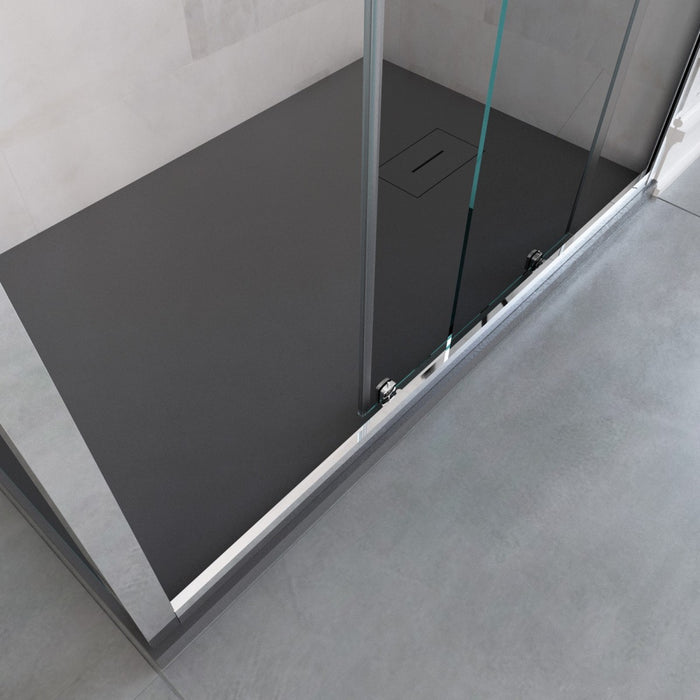 Box doccia due lati h190 anta scorrevole trasparente 6mm agatina, misura 80x120