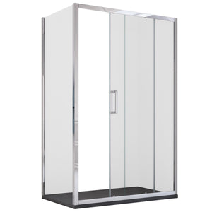 Box doccia due lati h190 anta scorrevole trasparente 6mm agatina, misura 80x140