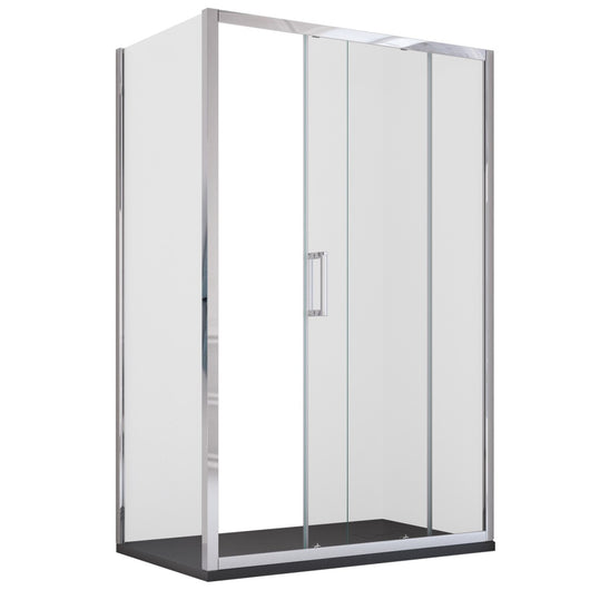 Box doccia due lati h190 anta scorrevole trasparente 6mm agatina, misura 70x100