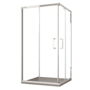 Box doccia due lati apertura scorrevole trasparente h195 6mm anticalcare adry, misura 75x110