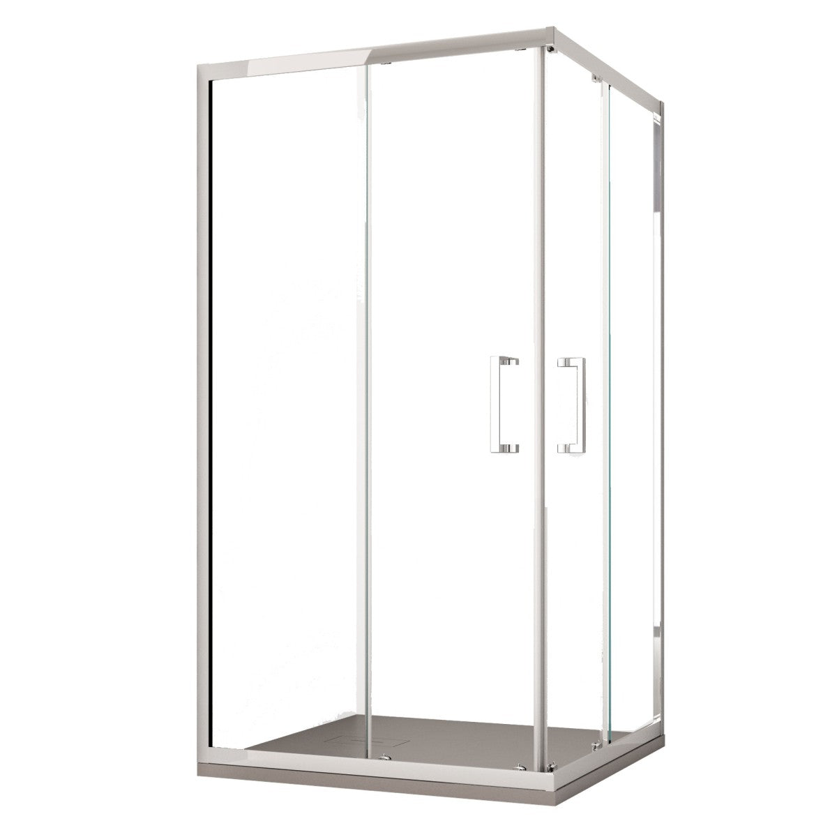 Box doccia due lati apertura scorrevole trasparente h195 6mm anticalcare adry, misura 70x70