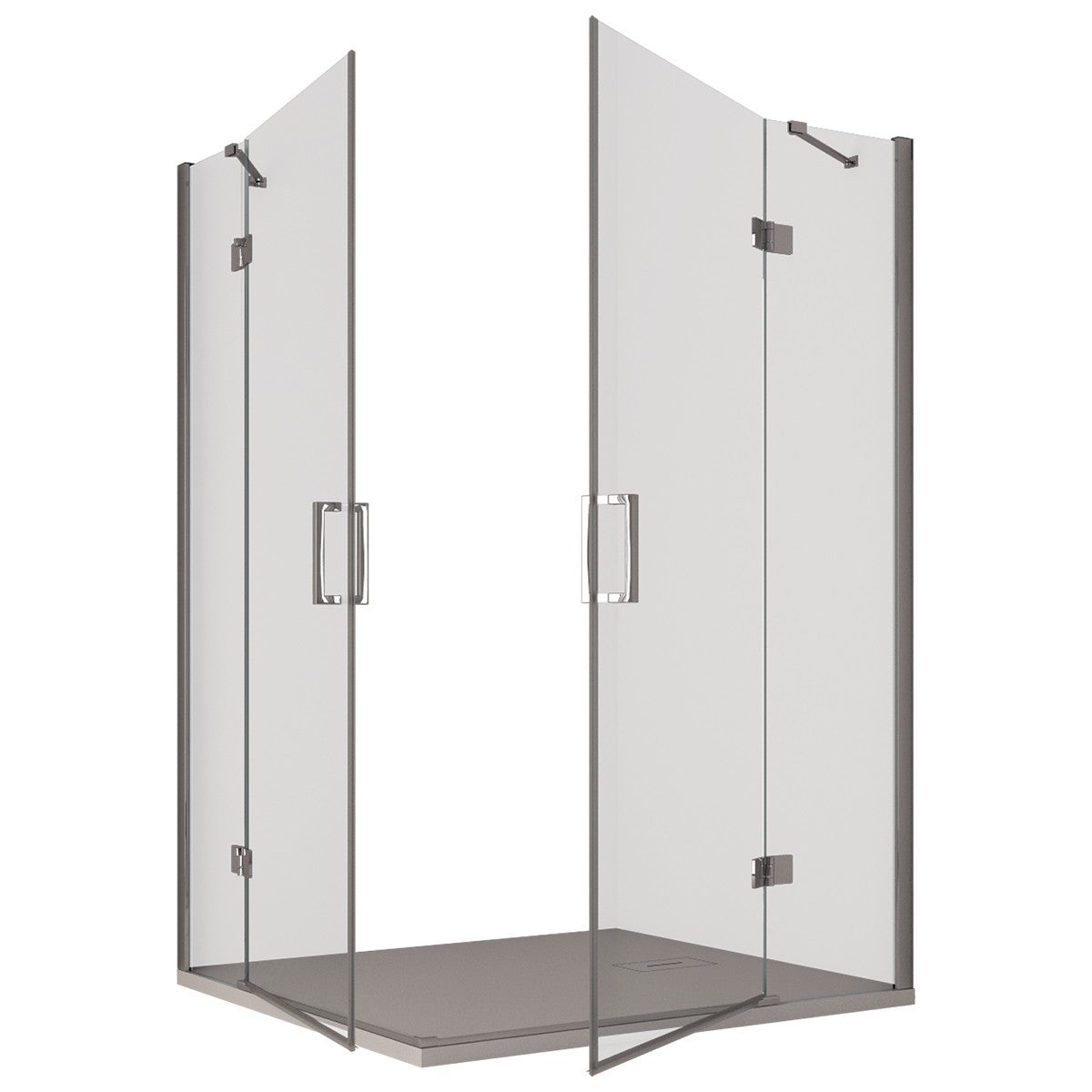 Box doccia due lati battenti 8 mm h195 anticalcare regina, misura 100x140