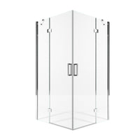 Box doccia due lati battenti 8 mm h195 anticalcare regina, misura 90x140