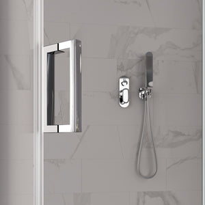 Box doccia due lati battenti 8 mm h195 anticalcare regina, misura 80x110