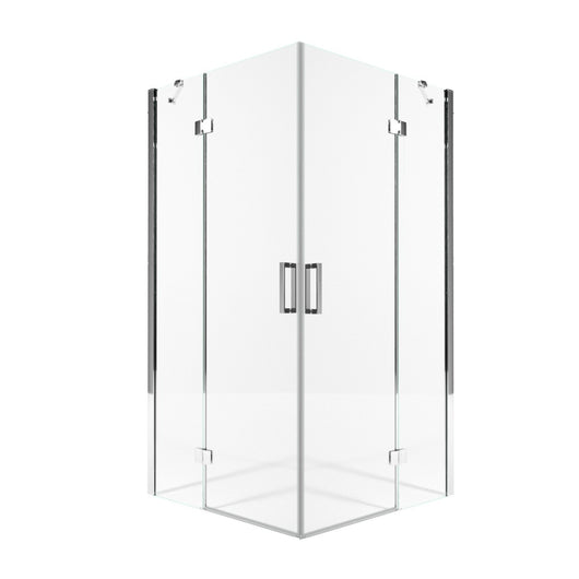 Box doccia due lati battenti 8 mm h195 anticalcare regina, misura 80x100